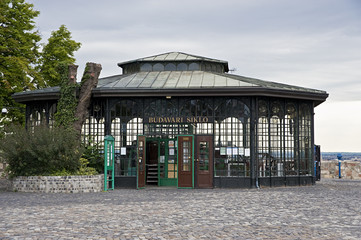 Budapest (Hungary) Budavari Siklo - Cable Car Station