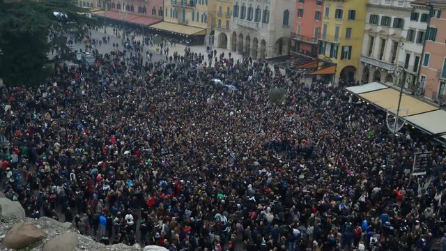 Flash Mob a Verona, Timelapse