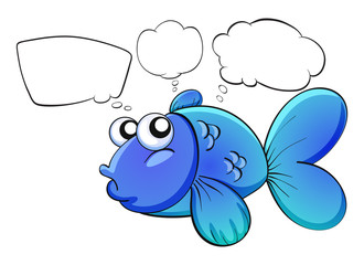 A blue fish with empty callouts