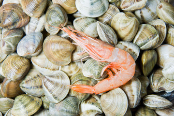 shellfish in a market