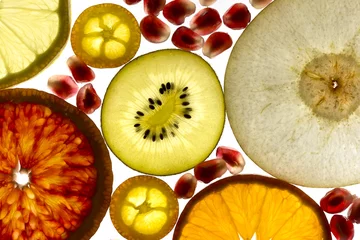 Crédence de cuisine en plexiglas Tranches de fruits Tranches de fruits