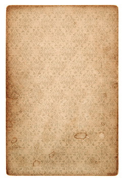 old vintage grunge paper sheet with pattern