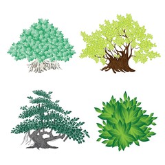 An Isometric Collection of Green Trees and Plants