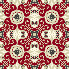 Seamless colorful retro pattern background