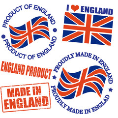 Product of England stamps