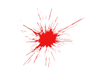 Roter Farbspritzer