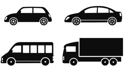 transport set of black cars