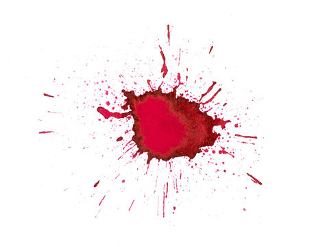 Roter Farbspritzer