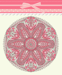 Baby frame vintage with lace vector