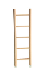 Wooden ladder, isolated on  white