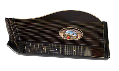 Fototapeta premium alte antike Zither, Saiteninstrument um 1920