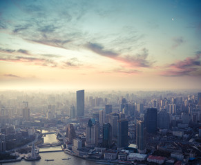 shanghai at dusk