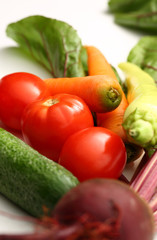 Set of fresh vegetables