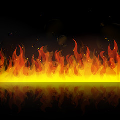 Vector Illustration of a Fire Background