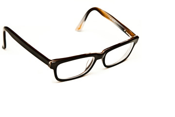 Glasses on a white background isolated.