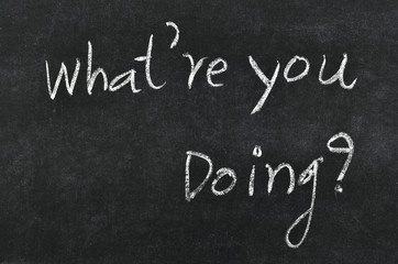 Obraz premium What are you doing?