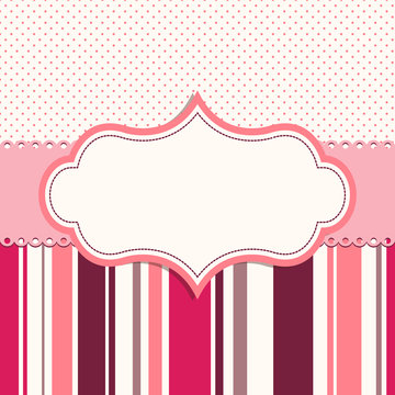 pink frame for greeting card