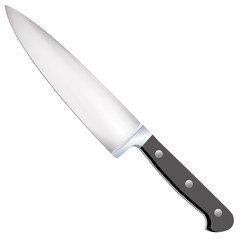 Knife on a white background