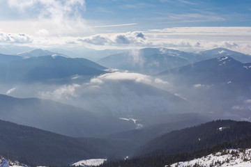 above a high mountains