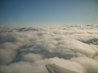 Obraz premium widok z okna samolotu