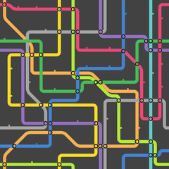 Abstract color metro scheme