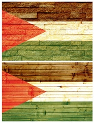 Vintage wall flag of Palestina
