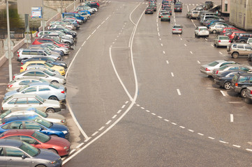 Cars on road