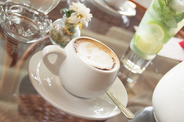 tea cup on the taple