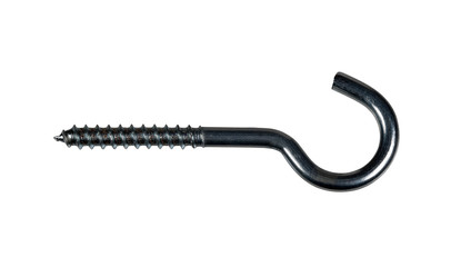 Steel hook with wood carving