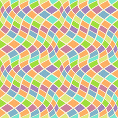 Seamless wavy multicolored pattern