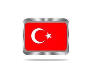 Metal Turkey flag.