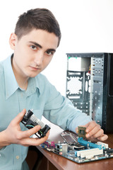 Young computer engineer