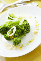 braised broccoli in a light sauce