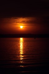 Beautiful sunset at the ocean