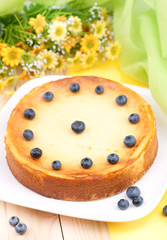 Käsekuchen mit Heidelbeeren