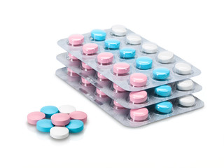 Group of packings with pills.