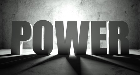 Power word with shadow, background