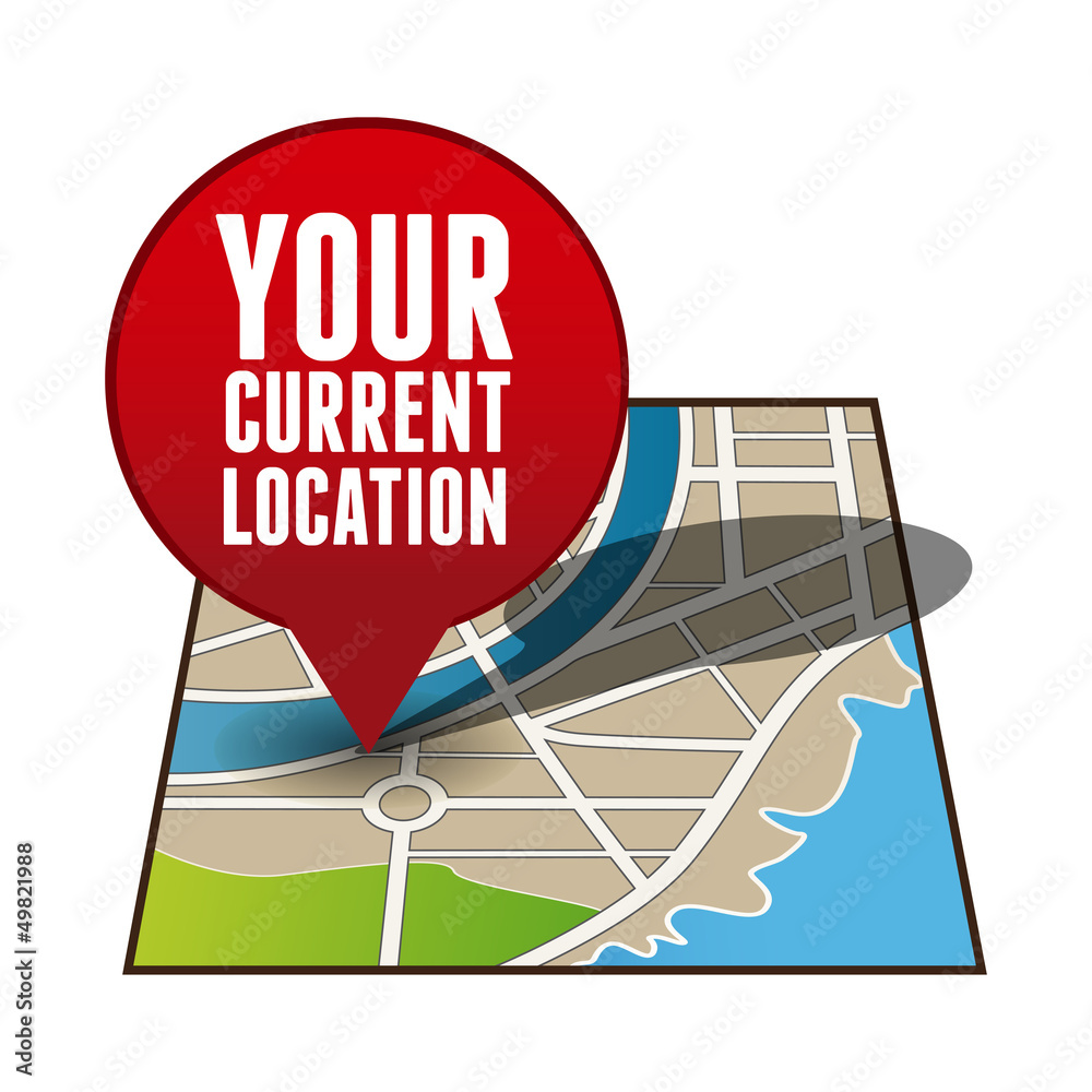 Poster your current location pointer