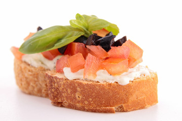 isolated bruschetta