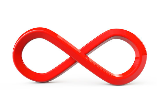Red infinity symbol