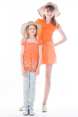 Two young and beautiful girlfriend