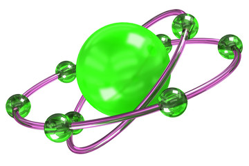 structure of oxygen on a white background