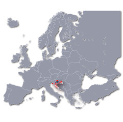 Europakarte Kroatien