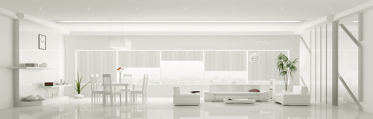 Fototapeta na wymiar Nowoczesny apartament Weiss panorama wnętrza