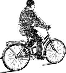 man on a bicycle