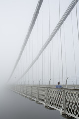 Running into the void - Clifton Suspension bridge in the early m