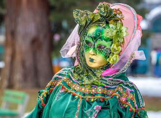 modèle au carnaval d'annecy 