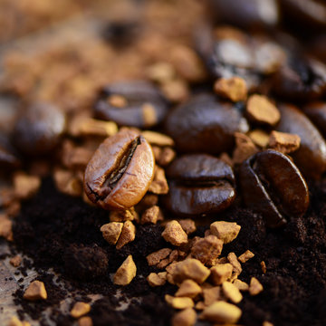 Kaffee, Bohnen, L&ouml;slich