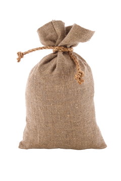image of burlap sack the tied