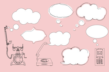 text and speech bubbles